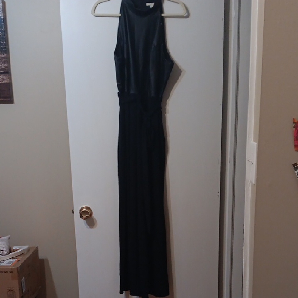 Cato Black Jumpsuit with Leather